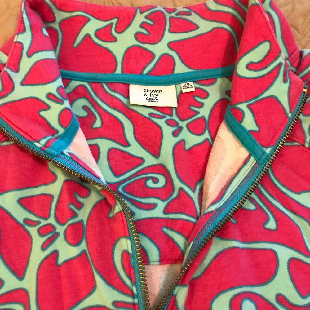 Half zip French terry comfy top